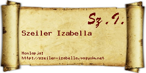 Szeiler Izabella névjegykártya